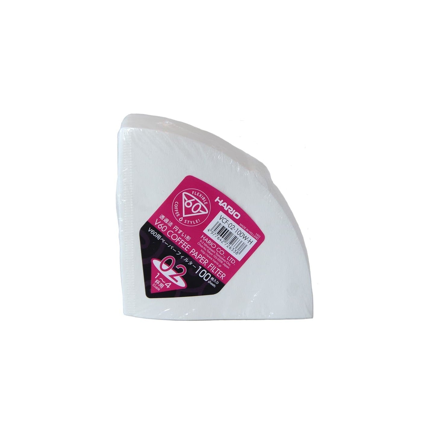 hario papierfilter 02 (1-4 tassen) für v60 - 100er packung
