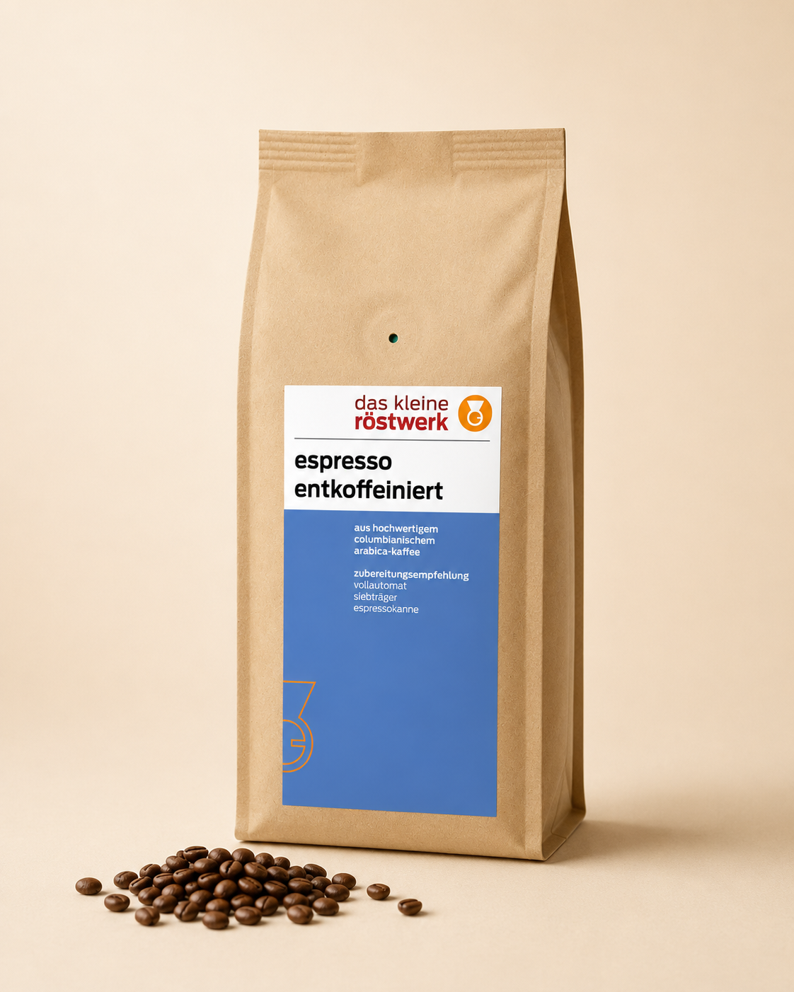 espresso entkoffeiniert – Studio-Packshot