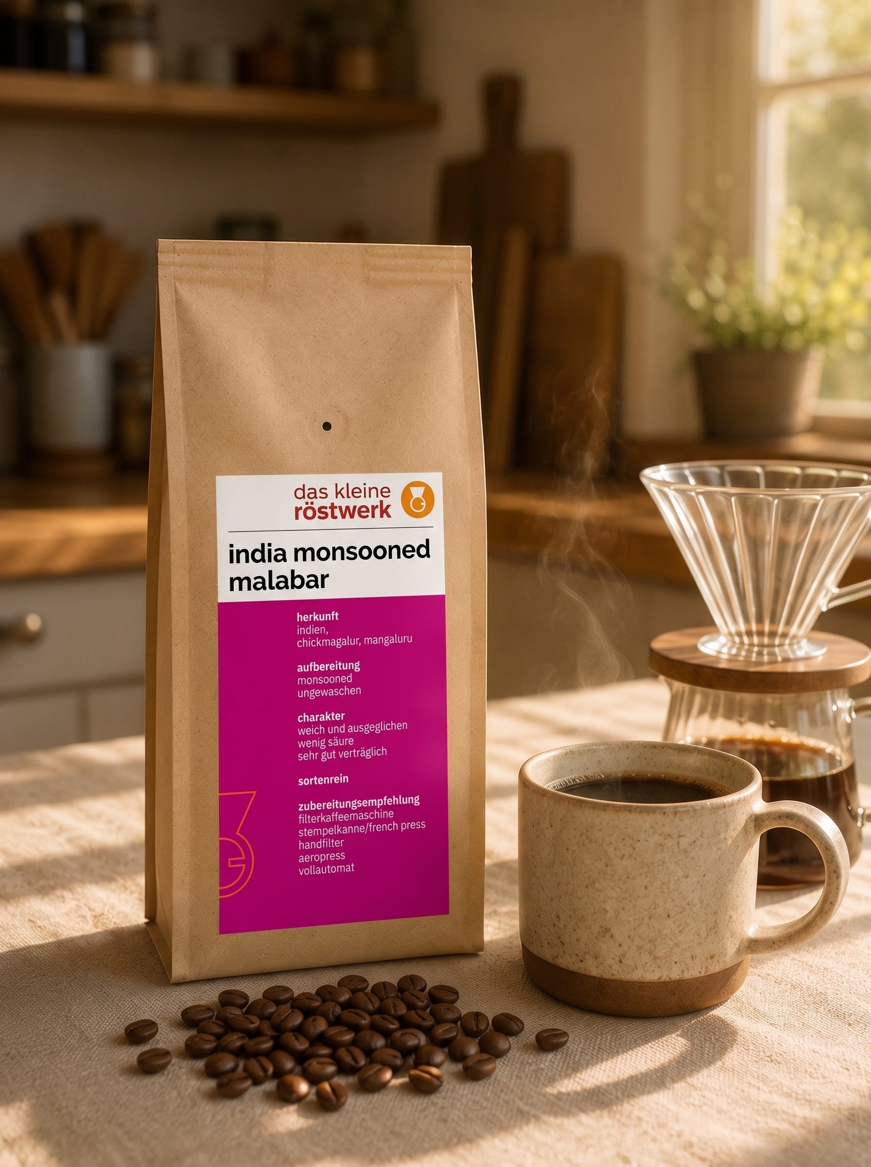 india monsooned malabar – Lifestyle mit Tasse