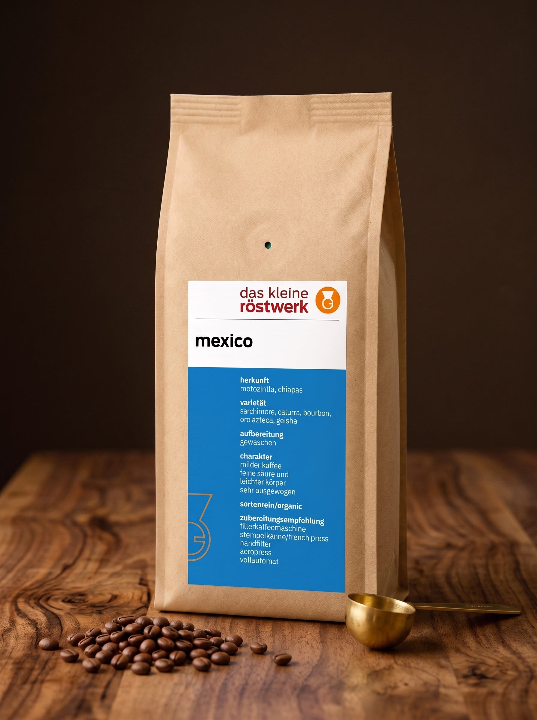 mexiko – auf Holztisch mit Bohnen