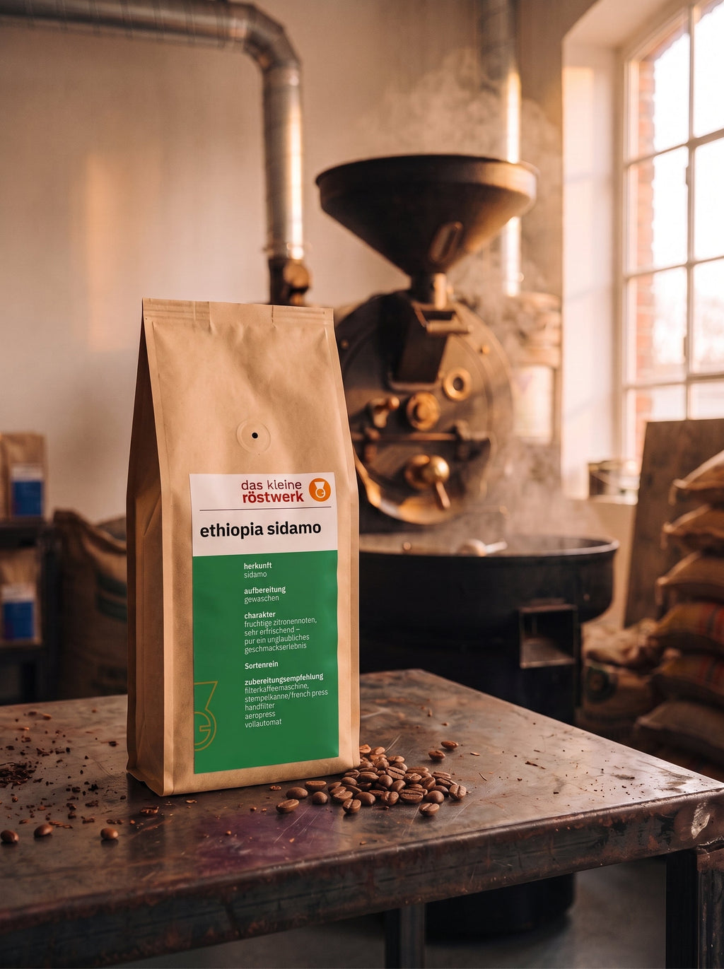 ethiopia sidamo – in der Rösterei