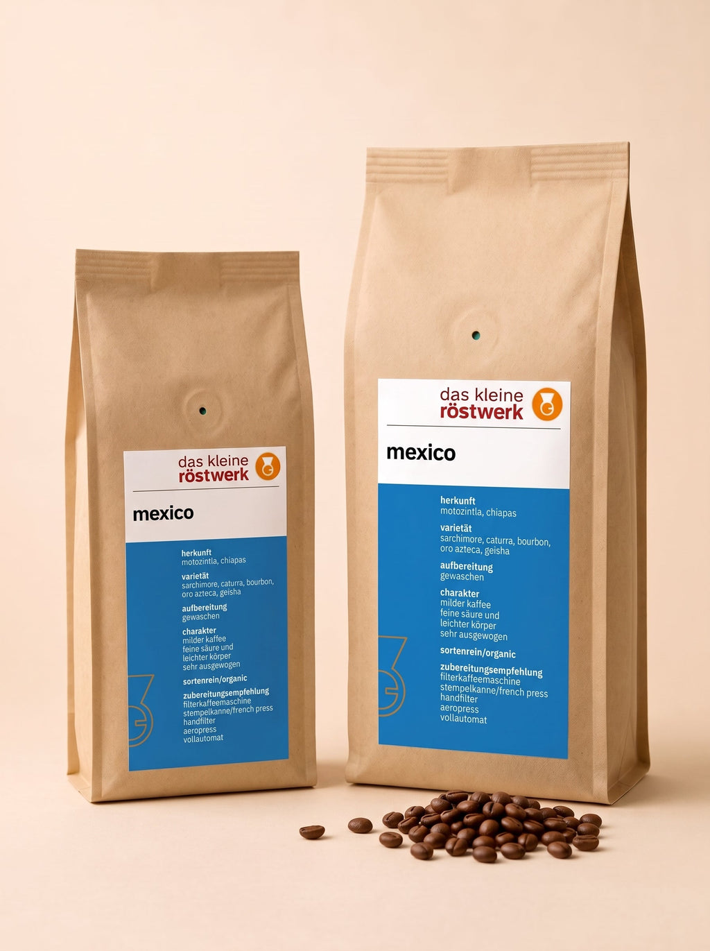 mexiko – Größenvergleich 250 g / 500 g