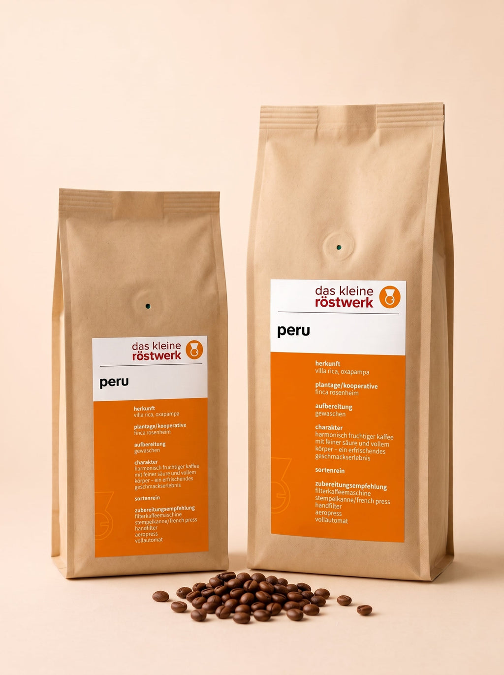 peru – Größenvergleich 250 g / 500 g