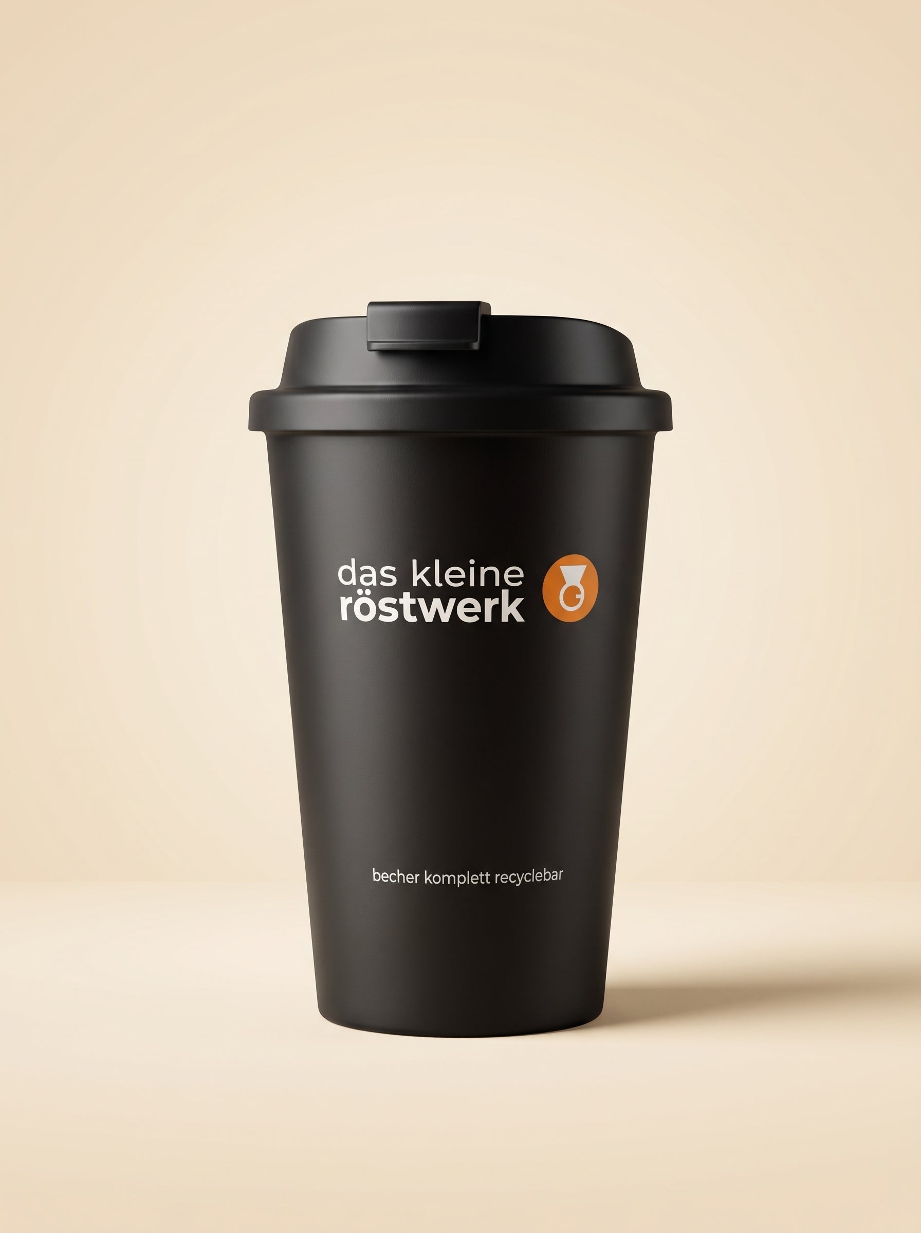 großer coffee to go mehrweg thermobecher (komplett recycelbar) – Packshot